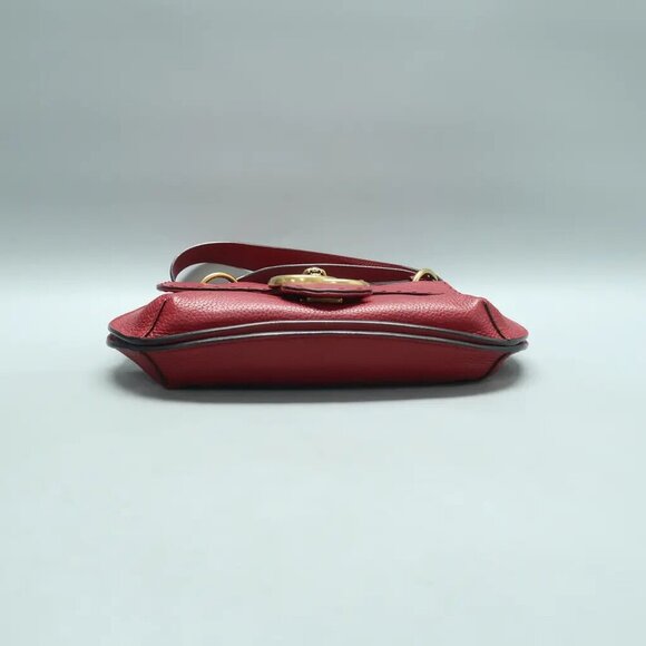 100% Authentic GUCCI GG Marmont Animalier Red Leather Shoulder Bag 1026-121724 - Picture 5 of 12